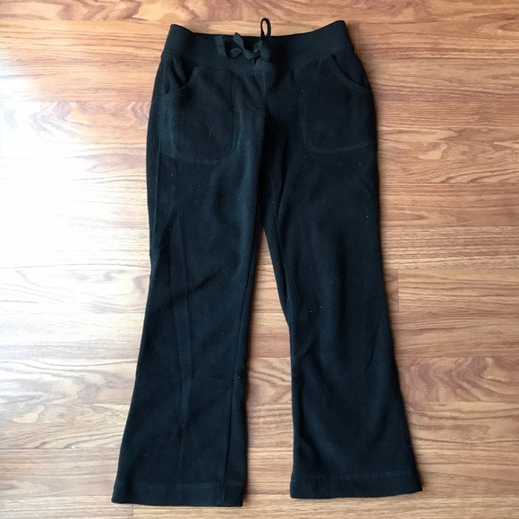 Girls Black Old Navy Fleece Sweatpants 